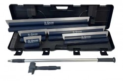 X-SKIM PRO 7pc Stainless Steel Spatula Kit with Pole & Carry Case